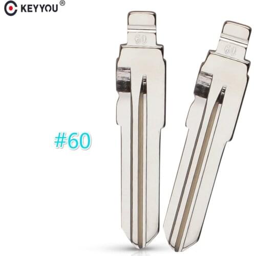 KEYYOU GT15 Blade Metal Blank Uncut Flip KD Remote Key Blade Type #60 for Fiat NO. 60 Blade