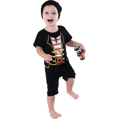 Baby Pirate Romper Costume Halloween Costumes for Boys Boy Party Coaplay Dress up Best Gifts Infant Summer Cotton Clothes