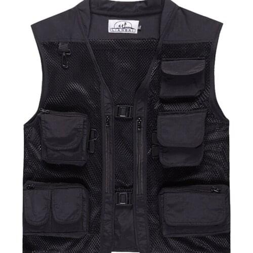 Summer Outdoor Fishing Breathable Mesh Vest Photography Climbing Hunting Quick Dry Multi-pocket Camouflage Sleeveless Waistcoat