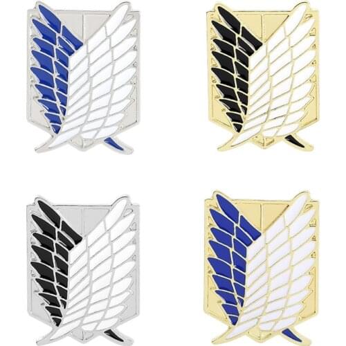 Metal Wing Lapel Pins Gothic Style Enamel Badges Cute Women Anime Brooches Accessories For Backpack Mini Pins Badges Jewelry