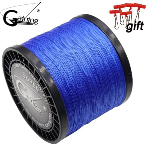 Gaining Multifilament Fishing Line 4 Strands 1000M Abrasion Resistant Braided Lines 6lb-137lb Super Strong PE Fishing Lines