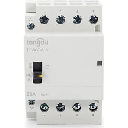 4P 63A 4NO 400V Din Rail Household AC Modular contactor for Household Home Hotel Resturant