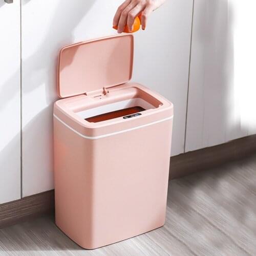 14L Automatic Sensor Induction Trash Can Home Rubbish Cans Kitchen Bathroom Electric Type Touch Waste Bin Paper Dustbin Bucket