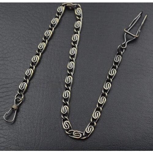 New Arrival Personality 1pc High Quality Alloy Steampunk Mens Pocket Watch Chain Black/Silver/Golden/Bronze/4 Colors For Choice