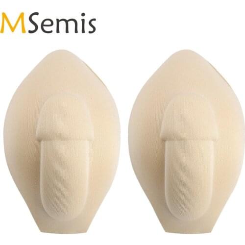 MSemis 2Pcs Mens Male Gay Bulge Pouch Sponge Foam Pads Penis Protection Enhancing Enlarger for Swimwear Lingerie Thong Underwear