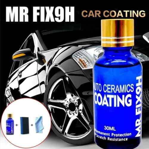9H Nano Ceramic Car Glass Coating Liquid Hydrophobic Anti-Scratch Care Set Car Wash Maintenance Auto Liquid Ceramic Jacket