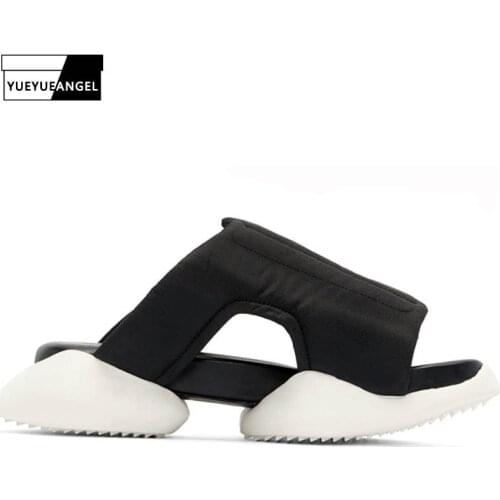 Summer New Designer Men Horseshoe Platform Slippers Height Increasing Gladiator Beach Sandals Unisex Outside Casual Slides Shoes