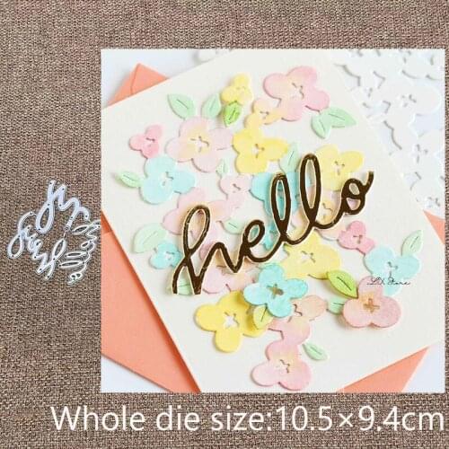 New Design Craft Metal stencil mold Cutting Dies Hello Hey Hi letters scrapbook die cuts Album Paper Card Craft Embossing