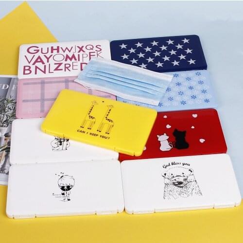 Mouth Mask Organizer Storage Box Household Moisture-proof Mask Box Go Out Dustproof Storage Mask Container Organizer Holder