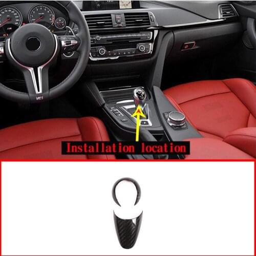 Real Carbon Fiber Car Gear Shift Frame Trim For M3 M4 F80 F82 2014-2018 Accessories