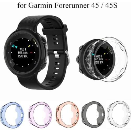 Silicone Protective Case For Garmin Forerunner 45 45S Protector Shell Smart Watch Protection Cover For Forerunner 45/45S Case