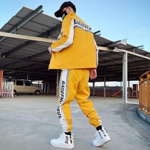 Streetwear Tracksuit Men Sets Spring Autumn Sweatshirt Casual Set Mens Sportsuit Jacket+Pants Male 2020 Sportswear Clothing