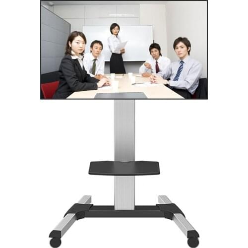 Heavy Duty TV Cart Mobile TV Trolley for Flat Screen Televisions, Height Adjustable Rolling TV Cart for 42-70 Inch Screen