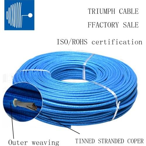 Triumph cable 3/4/6MM Wire Glass Fiber Braid Mica Tape Wrap Silicon Resin Fire-resistant Wire 500°C Mica Heat Resistant Wire
