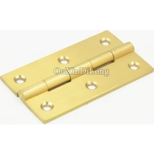 High Quality 4PCS 3Inch Solid Brass Cupboard Cabinet Door Folding Butt Hinges Drawer Hinge Furniture Accessories