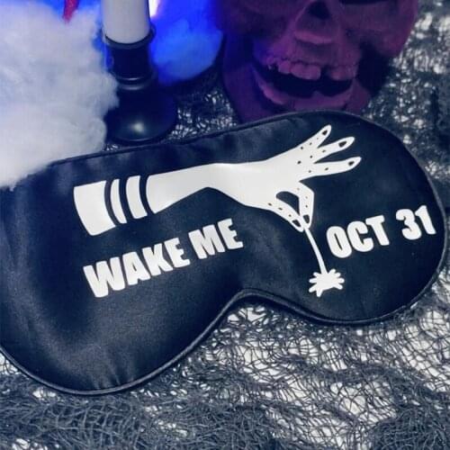 Wake me on October 31 Sleep Mask happy Halloween eve party decoration Wife husband boyfriend girlfriend Halloween gift present