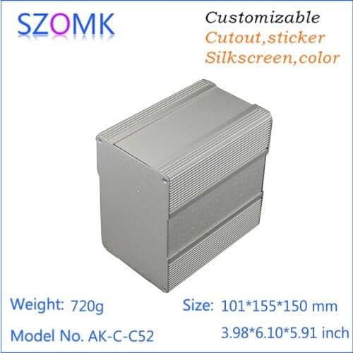 10 pcs, 101*155*150mm split body aluminum enclosure for pcb extruded outlet boxes anodizing aluminum amplifier enclosure