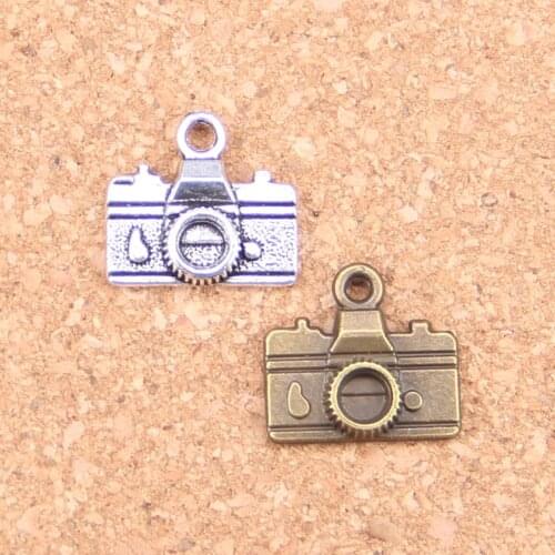 100pcs Charms camera 15x14mm Antique Pendants,Vintage Tibetan Silver Jewelry,DIY for bracelet necklace