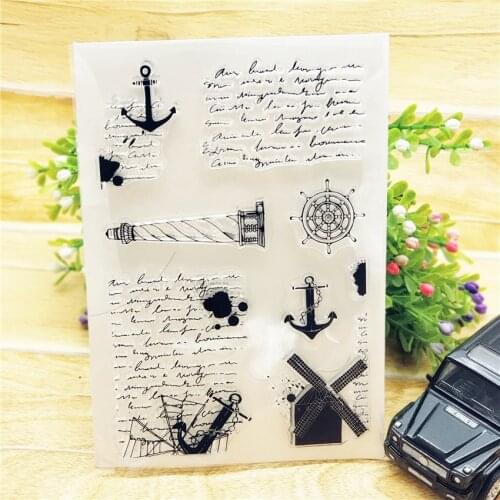 11*16CM Hot sale lighthouse Transparent Clear Stamps / Silicone Seals Roller Stamp for DIY scrapbooking photo album/Card Making