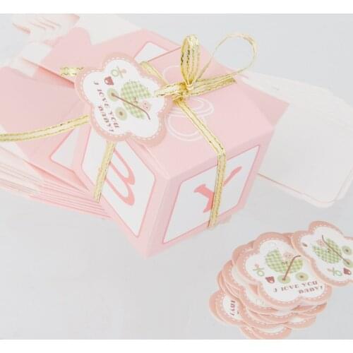 12 Pieces Paper Treat Boxes - Bright Pink Birthday Party Shower Loot Gift Boxes - 5*5*5cm