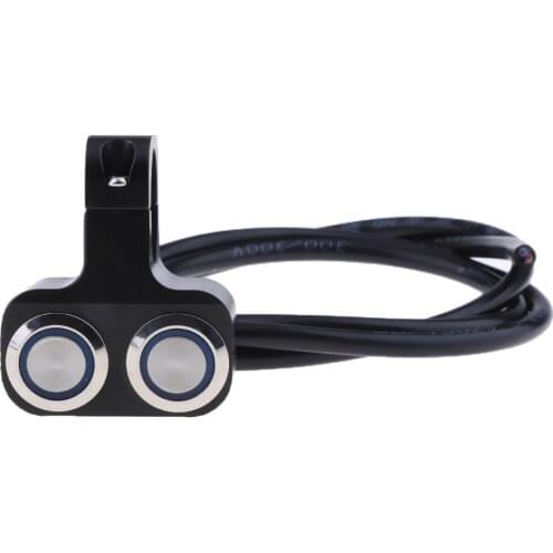 2pcs Motorcycle 25mm Handlebar Mount Switches Waterproof Headlight on/Off