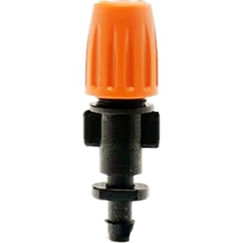 5pcs 4/8mm Atomizing Nozzle Orange T-shaped Hose Irrigation Nozzle Atomization Nozzle Garden Lawn Sprinkler Irrigation System