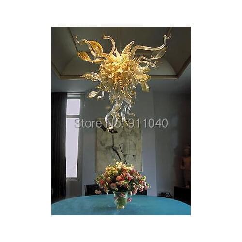 Free Shipping AC Led Unusual Design Murano Glass Art Pendant Crystal Lamp