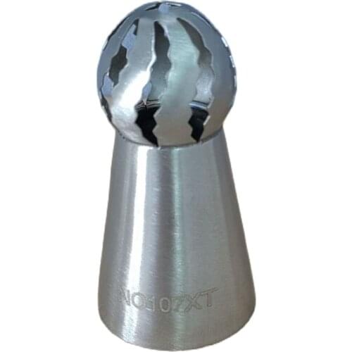Free Shipping Stainless Steel 18/8 Large Ball Flower Pastry Nozzles Seamless Welding Cake Decorating Piping Tip #NO107XT