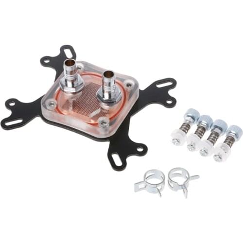 2019 Computer CPU Water Cooling Block CPU Water Cooler 50mm Transparent Cover Cooling Block For Intel TNTEL Suitable For Use