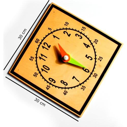 Clock Figure Block Wooden Educational Montesorri Kit for Early Learning Preschool Toy Kid Action Hour Sticker
