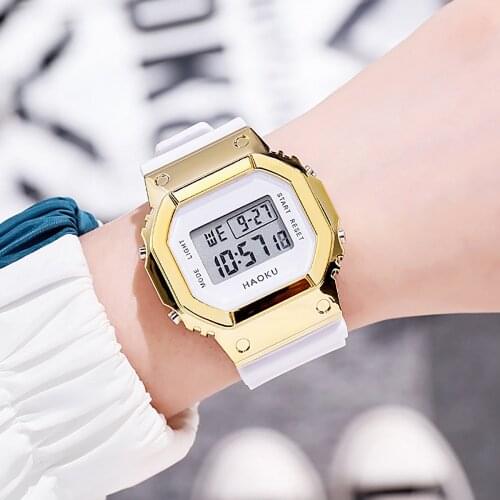 2021 Digital Watch for Women New Top Brand Luxury Ladies Digital Watch Sports Electronic Wristwatch LED Clock Montre Femme