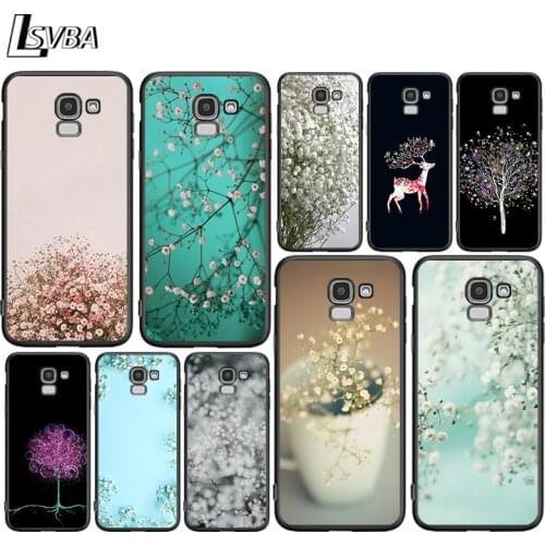 Bunch flowers for Samsung Galaxy j8 j7 j6 j5 j4 j3 j2 Core Prime Star Duo Plus 2018 2017 2016 Black Phone Case