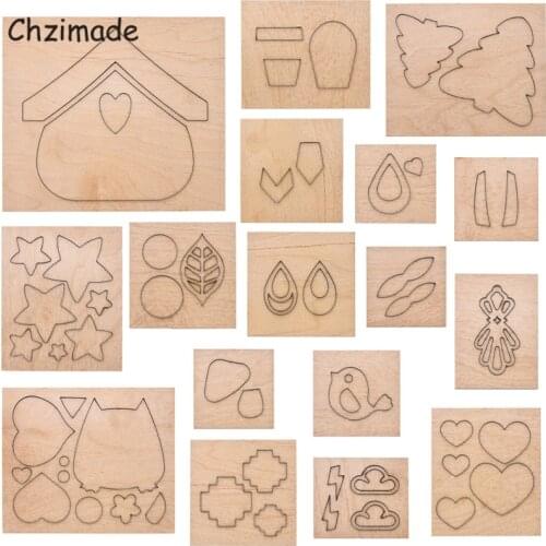 Chzimade House Clouds Shaped Leather Cutting Dies Mould Diy Wooden Dies Cutter For Leather Crafts Tools