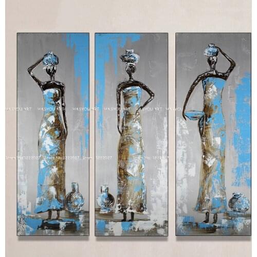 Cuardros decoracion 3 Pieces Figure Poster Modern flower Canvas oil Paintings Fashion art Wall Art Oil Painting Room decoration
