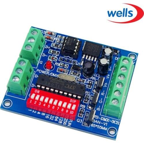 DC 5V-24V 3CH RGB Controller,Channel Easy DMX DMX512 LED Decoder, Dimmer, Drive For LEDs