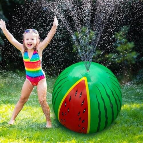 Kids Water Sports Funny Game Water Play Jet Ball Summer Outdoor Indoor Inflatable PVC Spray Beach Ball Party Lawn Game Toys Ball