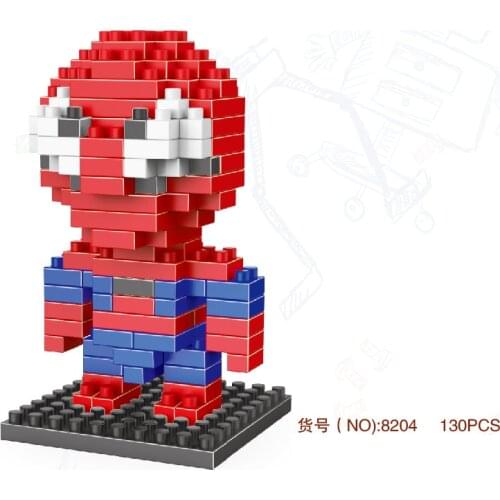 Spiderman Model Building Blocks Marvel Diamond Blocks Anime Figure Kids Toys for Children Action Figure Bricks Birthday Gifts