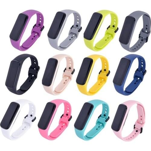 For Samsung Galaxy Fit-e R375 Strap 11 Colors Sport Silicone Replacement Watchbands For Fit-e R375 Smartwatch Strap Band