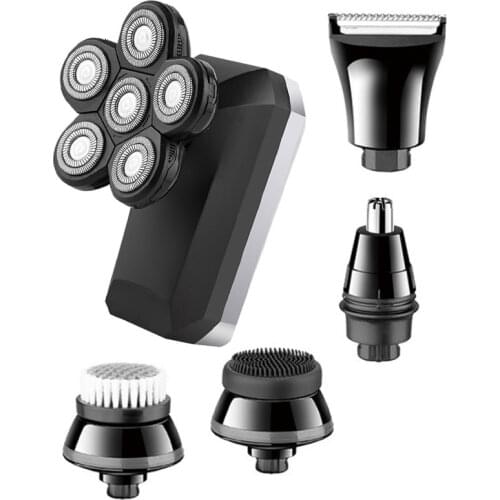 Pro six blade wet dry LCD dosplay electric shaver for men electric razor balds shaving machine beard hair trimmer rechargeable