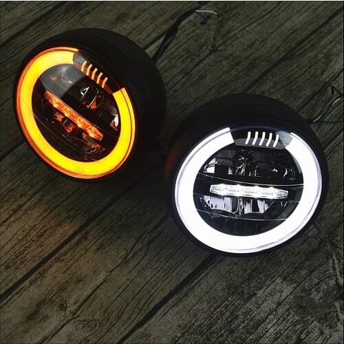 6.8 inch Universal Vintage Motorcycle LED Headlamp distance light Refit motorcycle Projector headlight Cafe Racer