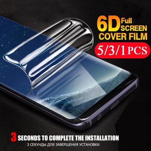 5/3/1Pcs soft full cover for xiaomi redmi 6 6A 7A note 7 8 pro 8T 8A hydrogel film protective phone screen protector Not Glass