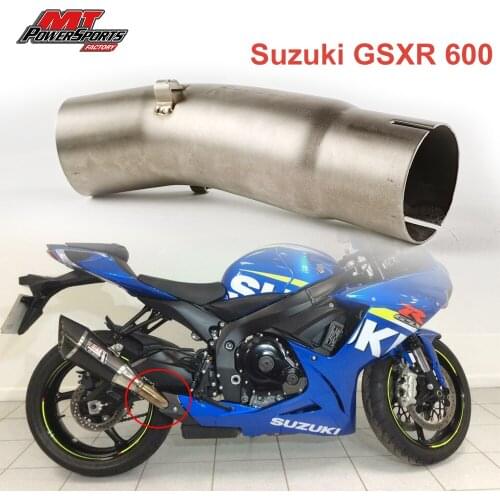 Motorcycle Exhaust Muffler Middle Link Pipe Accessories For SUZUKI GSXR600 2014 2015 2016 Slip On Section Muffler