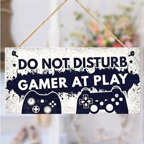Do Not Disturb Gamer Gaming Sign Blue Door Hanger Sign Man Bedroom Plaque Birthday Son Brother Dad Home Decor