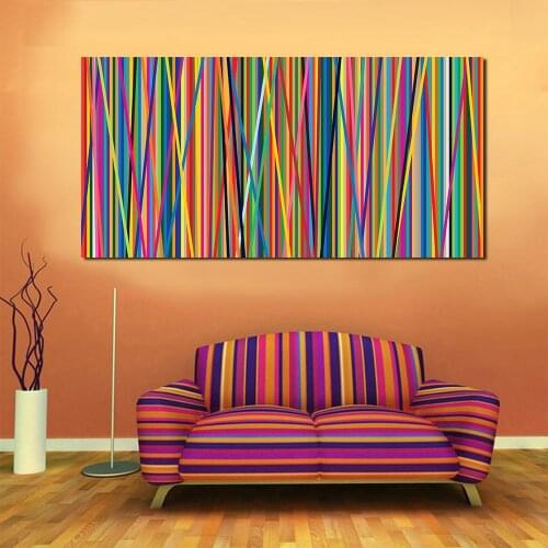 JQHYART Abstract Line Oil Painting Wall Art Canvas Decorative Living Room Painting Wall Painting Picture No Frame