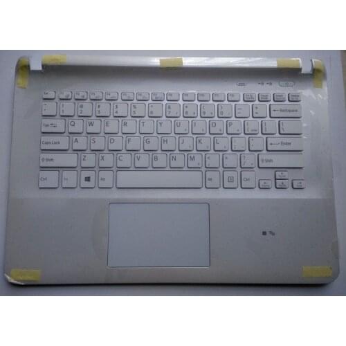 New for Sony vaio SVF1431 SVF14326SCP SVF142A23T SVF142C29M laptop Palmrest English US Keyboard white No backlit touchpad cover