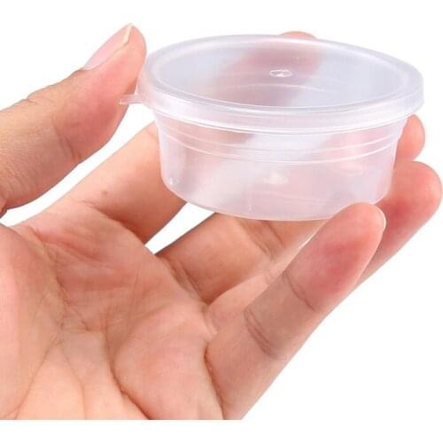 Slime Storage Container Reusable Plastic Storage Jars with Lids for Glue/Water/Cosmetic/Plasticine, 24 pcs