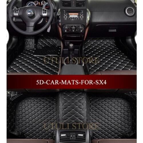 Leather Car floor mats for SUZUKI SX4 Jimny Ignis Liana Forenza Alto custom fit car all weather carpet floor liners foot mats