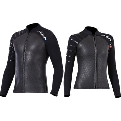 DIVE&SAIL new light leather wetsuit male 3mm split wetsuit jacket female surfing snorkeling warm swimsuit