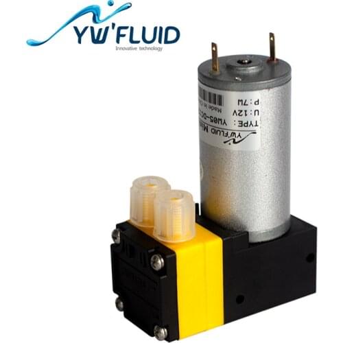 YWfluid 24/12V chemical-resistance mini Diaphragm pump with dc motor used for Blood Pressure Moniors YW05-A DC with PTFE