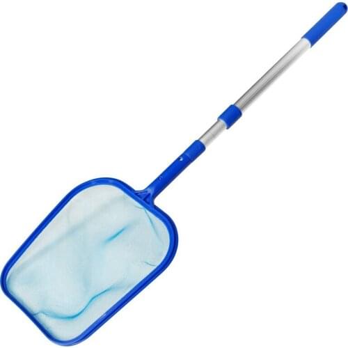 Pool Cleaning Net Shallow Net Leaf Skimmer With Telescopic Rod Pool Leaf Net Portable and Durable XR-Hot